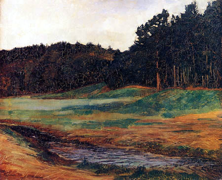 Wilhelm Trübner - Borde boscoso cerca de Obing