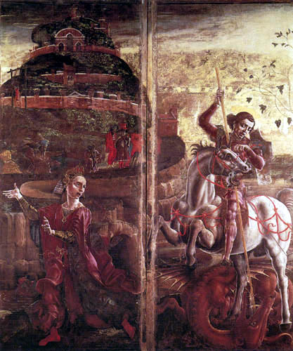 Cosmè (Cosimo) Tura - Saint George slaying the dragon