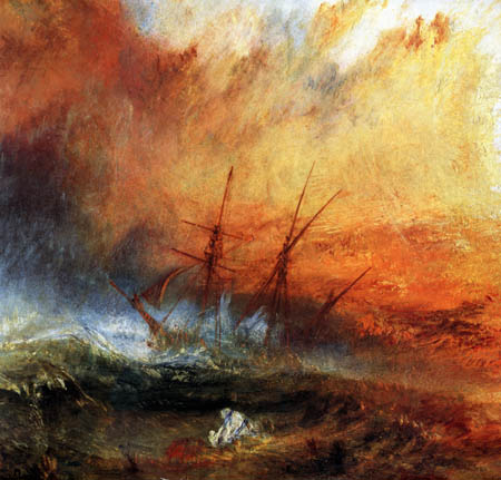 Joseph Mallord William Turner - Das Sklavenschiff, Detail
