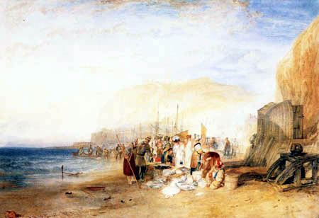 Joseph Mallord William Turner - Hastings: Fish Market on the Sands, Early Morning