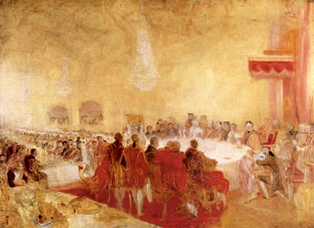 Joseph Mallord William Turner - George IV at the Provost´s Banquet in the Parliament House, Edinburgh