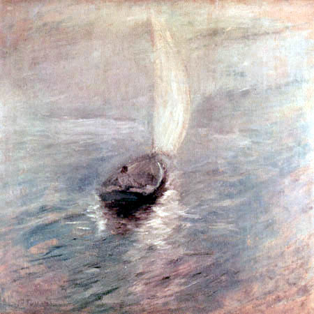 John Henry Twachtman - Sailing in the Mist