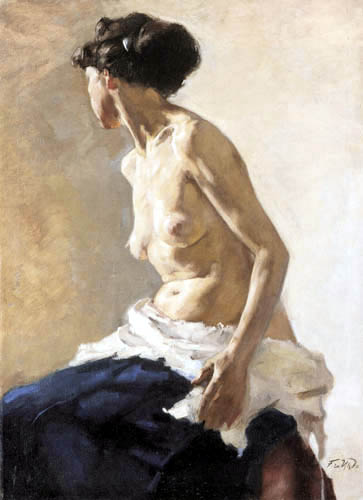 Fritz von Uhde - Nude, study