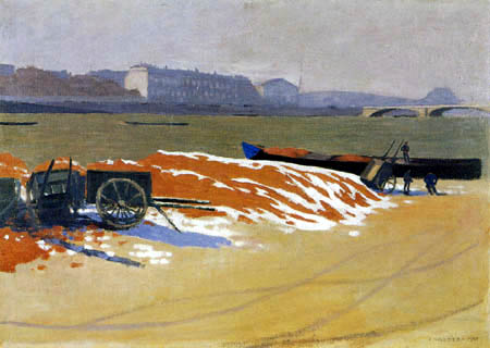 Félix Edouard Vallotton - Roter Sand am Seineufer