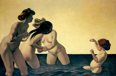 Félix Edouard Vallotton - Frauen und ein Mädchen im Wasser