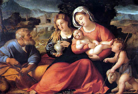 Palma il Vecchio (Jacopo d´Antonio de Negretti) - The holy family