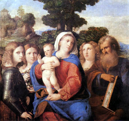 Palma il Vecchio (Jacopo d´Antonio de Negretti) - Die Jungfrau Maria - Sacra conversazione