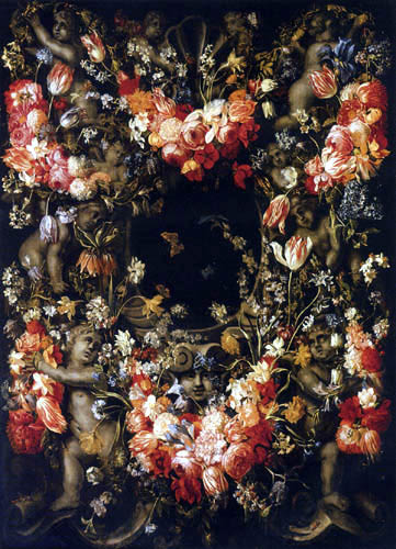 Gaspar Pieter Verbruggen - Flowers garland