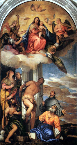 Paolo Veronese (Caliari, Cagliari) - Virgin Enthroned with Saints