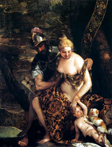 Paolo Veronese (Caliari, Cagliari) - Mars, Venus and Cupid