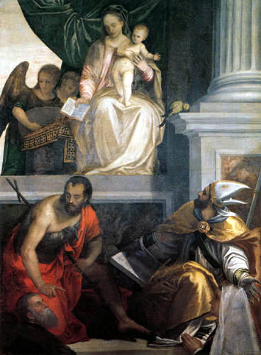 Paolo Veronese (Caliari, Cagliari) - Thronende Maria mit dem Kind
