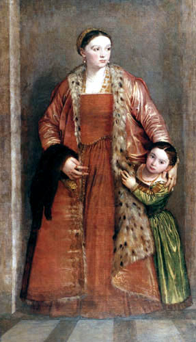 Paolo Veronese (Caliari, Cagliari) - Livia da Porto Thiene und Tochter Porzia