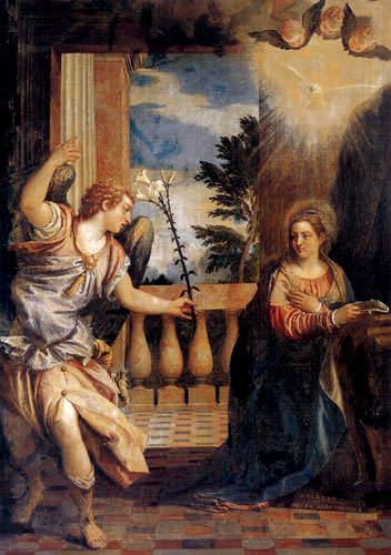 Paolo Veronese (Caliari, Cagliari) - Annunciation, detail