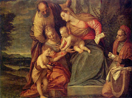 Paolo Veronese (Caliari, Cagliari) - The holy family