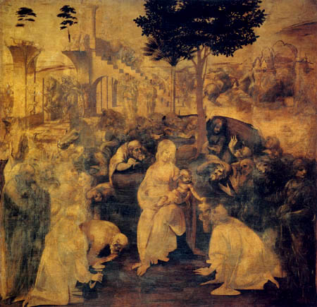 Leonardo da Vinci - Adoration of the holy kings