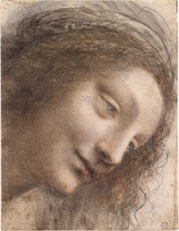 Leonardo da Vinci - The Virgin's Head to the right