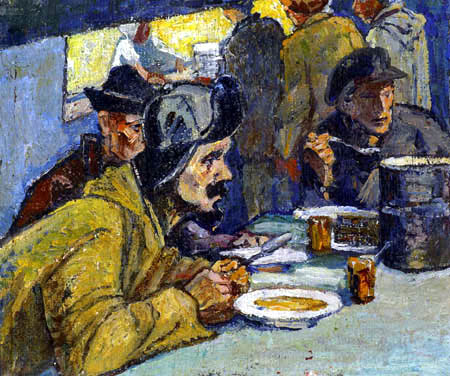 Heinrich Vogeler - Arbeiter essen in der Kantine