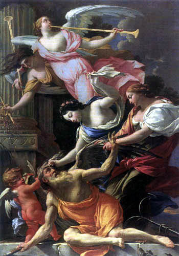 Simon Vouet - Cupido, Venus y la Esperanza vencen Saturno
