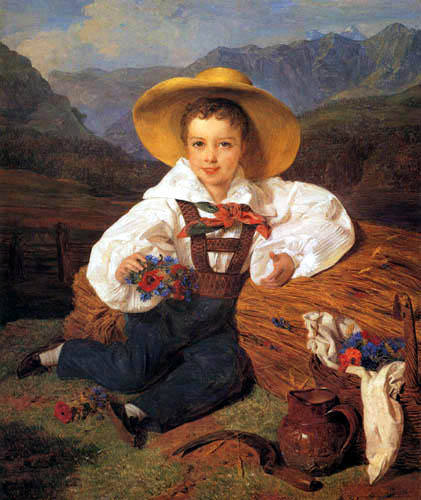 Ferdinand Georg Waldmüller - Boy with hut