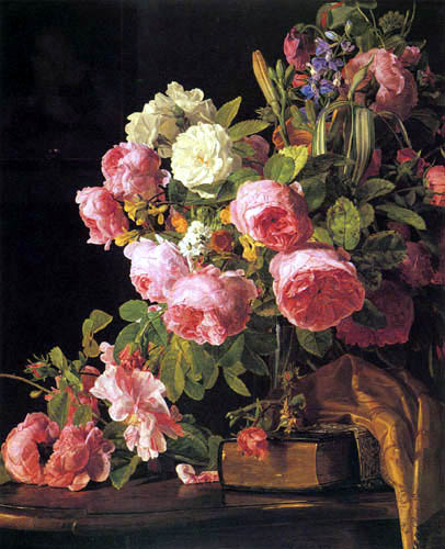 Ferdinand Georg Waldmüller - Still life of roses