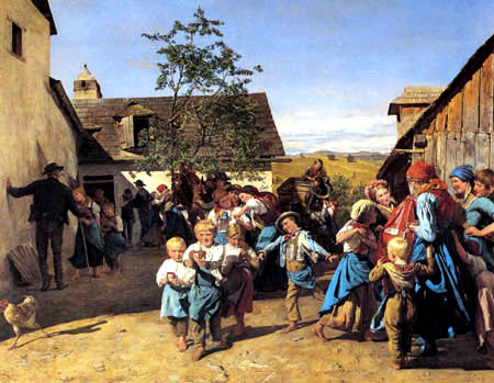 Ferdinand Georg Waldmüller - Homecoming  from the church consecration festival