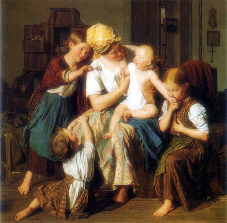 Ferdinand Georg Waldmüller - Une mère chanceuse