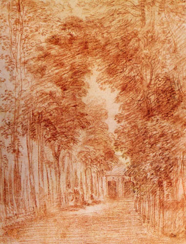Jean-Antoine Watteau - Allee im Park
