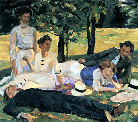 Albert Weisgerber - Picknick am Sommernachmittag