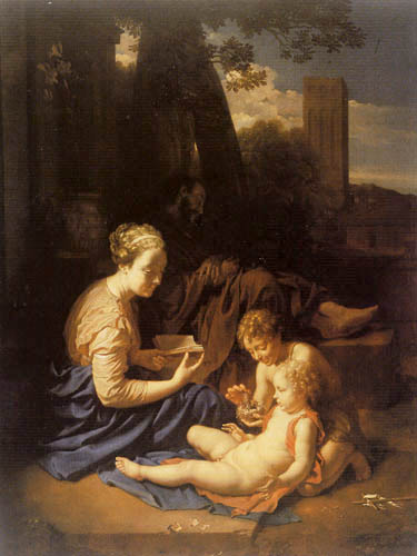 Adriaen van der Werff - The holy family with saint John