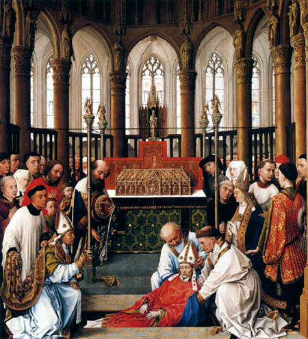 Rogier van der Weyden - La exhumación de Saint Hubert