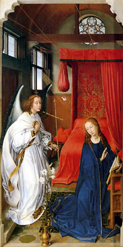 Rogier van der Weyden - Columba Altar, Annunciation
