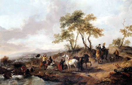 Philips Wouwermann - Rest in the hunt