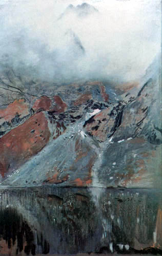 Leon Wyczolkowski (Wyczółkowski) - The Monk Mountain at the Morskie Oko